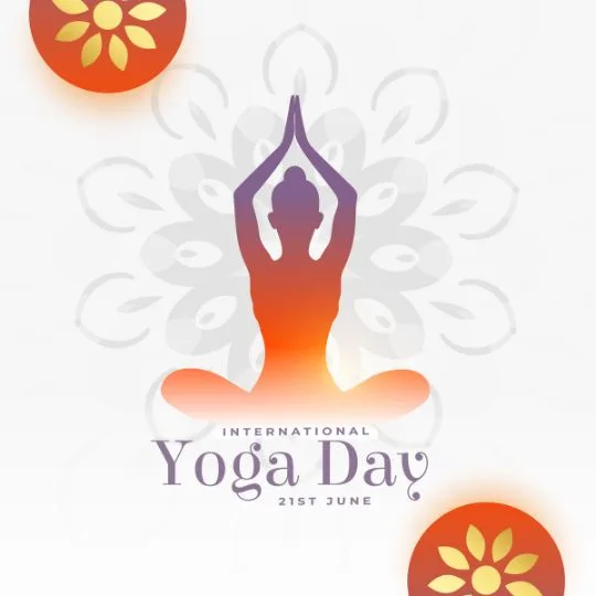 International Yoga Day 21st June Meditation Pose Silhouette with Mandala Background | Asha Diaries International Yoga Day 21st June Silhouette of Person Meditating in Lotus Pose with Decorative Mandala Background.