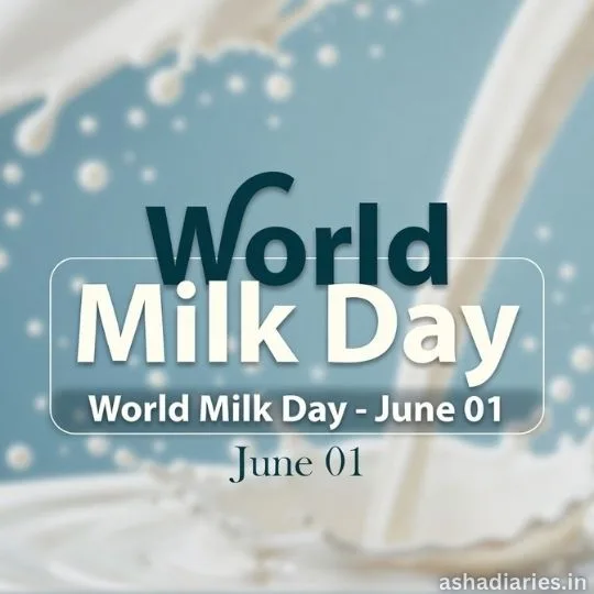 World Milk Day creative banner with milk splash background and dairy awareness message