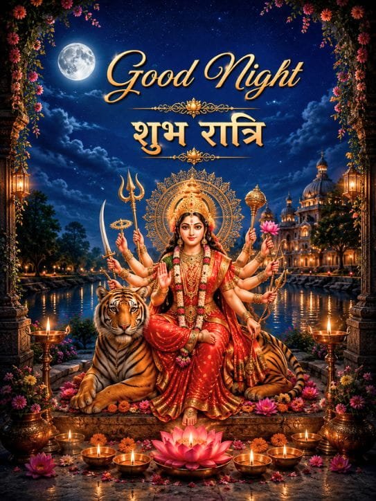 Durga Maa Good Night Images