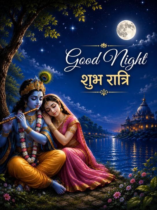 Radha Krishna Good Night Images
