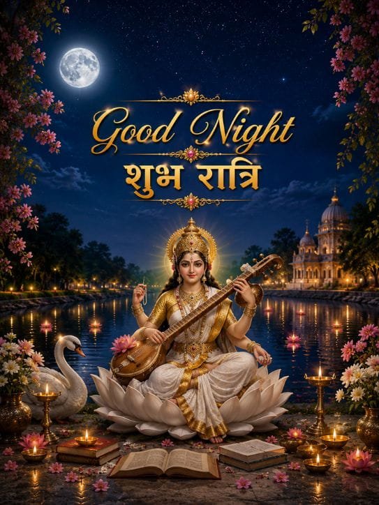 Saraswati Maa Good Night Images